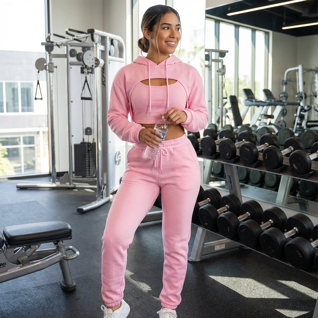 Damen-Velours-Trainingsanzug-Set – 3-teilig Hoodie, Weste und Hose, Fleece-gefüttert, Casual Streetwear Outfit