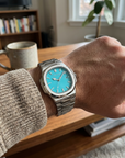 Men's Quartz Watch – Waterproof 3ATM Steel Strap with Luminous Dial, Calendar & 24-Hour Display
