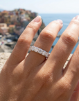 Moissanitring aus Sterlingsilber mit Vergoldung für Damen