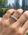 Moissanitring aus Sterlingsilber mit Vergoldung für Damen