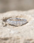 Moissanitring aus Sterlingsilber mit Vergoldung für Damen