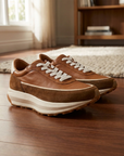 Men's Genuine Leather Running Shoes – Breathable Low-Top Cowhide Sneakers