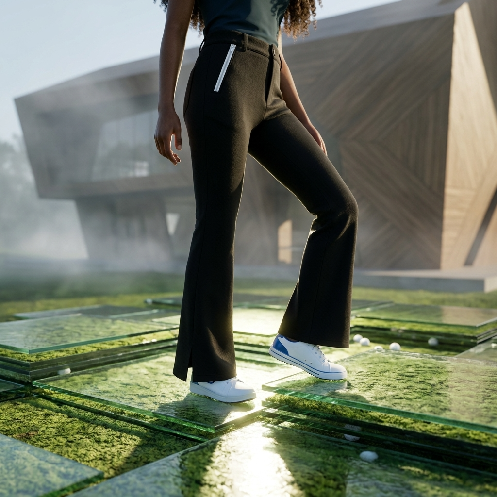 Women's Elastic Breathable Golf Flare Trousers – UPF Sun Protection