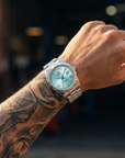 Men's Automatic Calendar Watch – Stainless Steel Mechanical Timepiece with Day-Date Display, Mineral Crystal & Waterproof Design