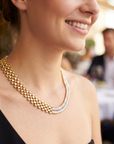 Women's Geometric Diamond Collarbone Necklace – Titanium Steel Electroplated Chain with Crystal Pendant