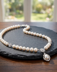 Women's Natural Freshwater Pearl Sterling Silver Necklace