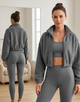 Women's Plush Fleece Sports Three-Piece Set