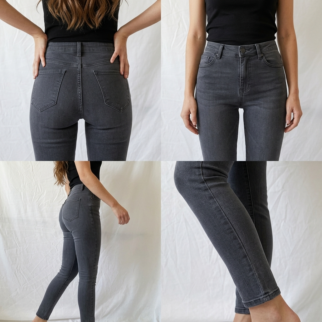 Women's High-Waist Skinny Jeans – Stretch Denim Pencil Pants