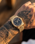 Men's Automatic Calendar Watch – Stainless Steel Mechanical Timepiece with Day-Date Display, Mineral Crystal & Waterproof Design