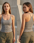 Women's Slim Fit Seamless Camisole Top – Adjustable Strap
