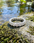 Moissanitring aus Sterlingsilber mit Vergoldung für Damen