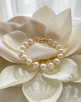 Women's Natural Baroque Pearl Bracelet – Genuine Freshwater Irregular 8–9mm White Pearl Jewelry