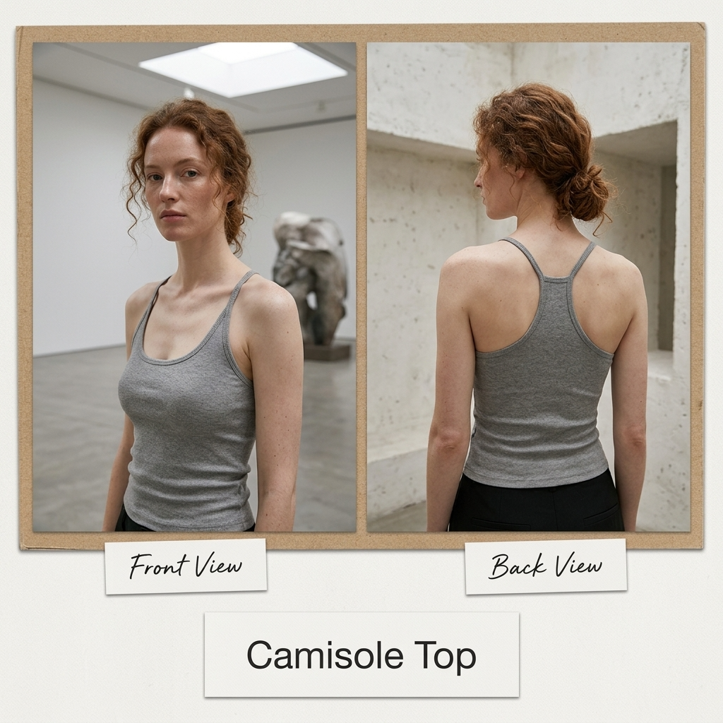 Women's Slim Fit Seamless Camisole Top – Adjustable Strap