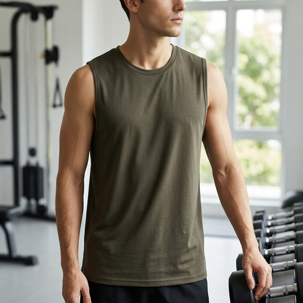 Men's Modal Sleeveless Vest – Loose Fit Breathable Tank Top