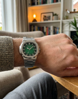 Men's Quartz Watch – Waterproof 3ATM Steel Strap with Luminous Dial, Calendar & 24-Hour Display