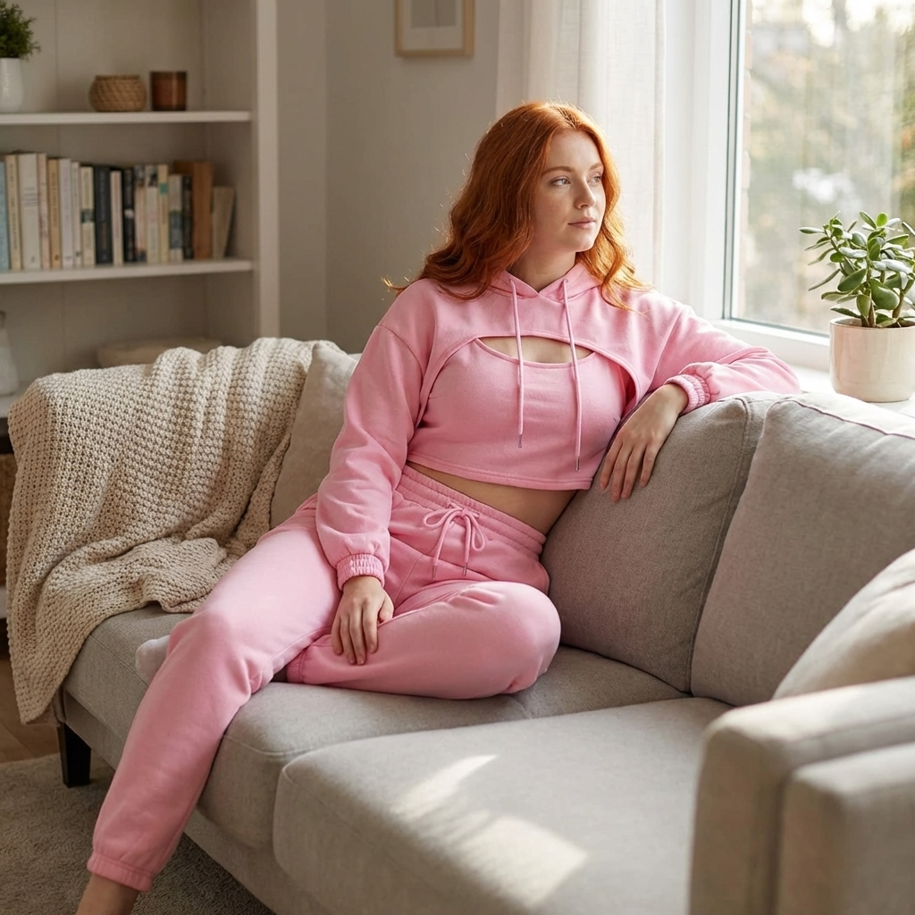 Damen-Velours-Trainingsanzug-Set – 3-teilig Hoodie, Weste und Hose, Fleece-gefüttert, Casual Streetwear Outfit