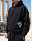 Men's CD Print Hoodie & Sweatpants Set – Retro Streetwear Two-Piece