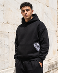 Men's CD Print Hoodie & Sweatpants Set – Retro Streetwear Two-Piece