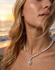 Women's Natural Freshwater Pearl Sterling Silver Necklace