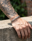 Men's Handmade Hemp Rope Bracelet – Titanium Steel Boho Wristband