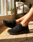 Women's Breathable Mesh Slip-On Flat Shoes – Lightweight Flyknit