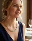 Women's Geometric Diamond Collarbone Necklace – Titanium Steel Electroplated Chain with Crystal Pendant