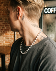 Men's Colorful Spliced Shell Pearl Necklace - Hip-Hop Style