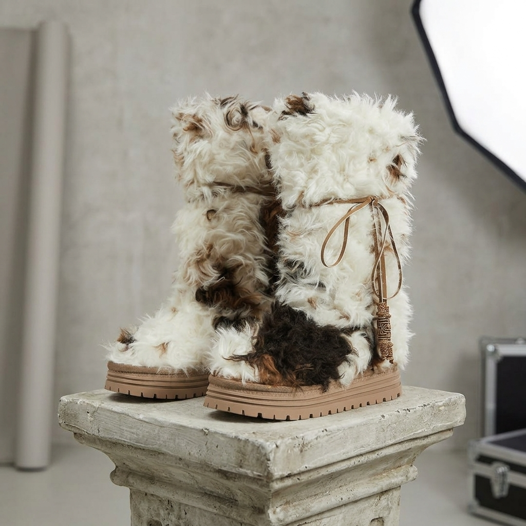 Women's Mid-Calf Snow Boots - Plush Lined, Non-Slip, Winter