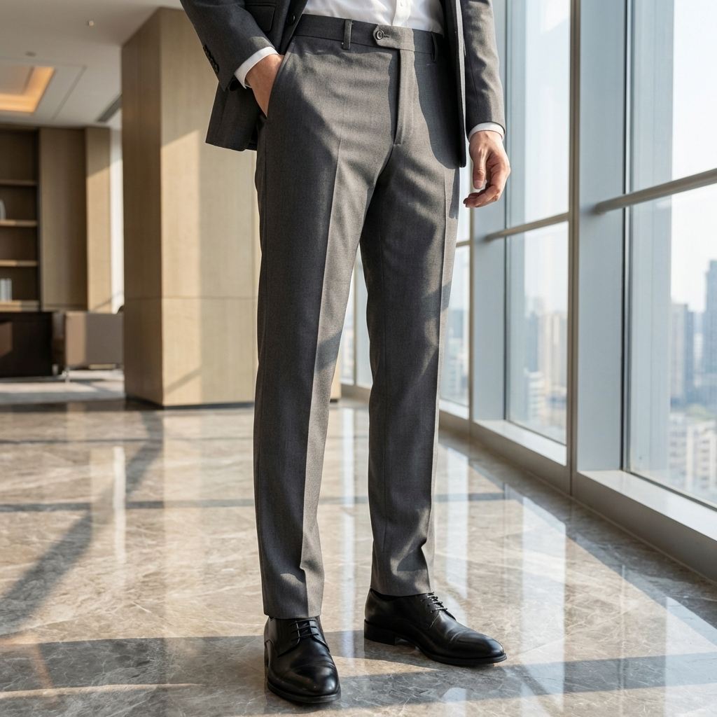 Herren Anzughose – Gerade geschnittene Business-Hose mit bequemem Sitz, knitterarmem Stoff und klassischem Bürostil