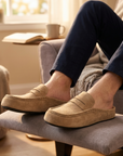 Men's Breathable Slip-On Slippers - Lightweight Flat Casual House Shoes