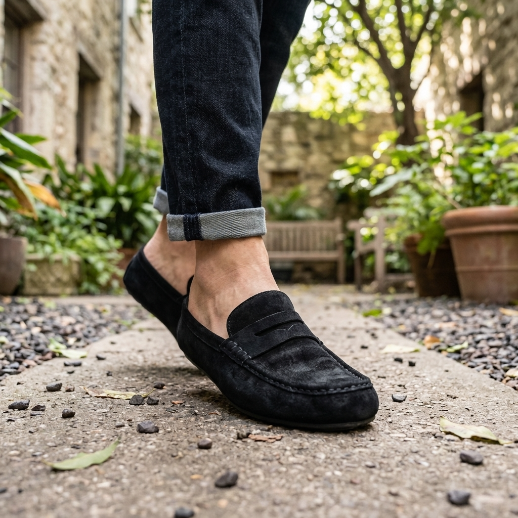 Men's Breathable Slip-On Slippers - Lightweight Flat Casual House Shoes