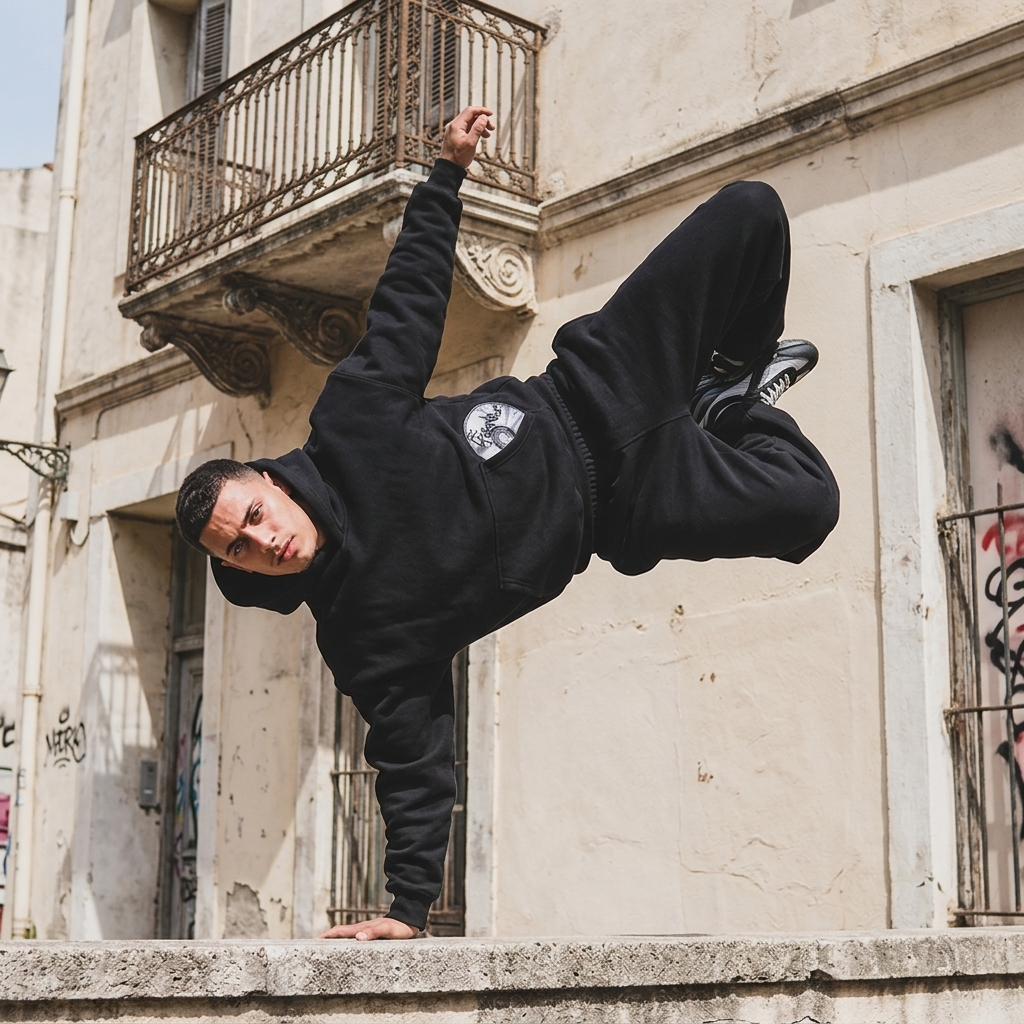 Men's CD Print Hoodie &amp; Sweatpants Set – Retro Streetwear Two-Piece