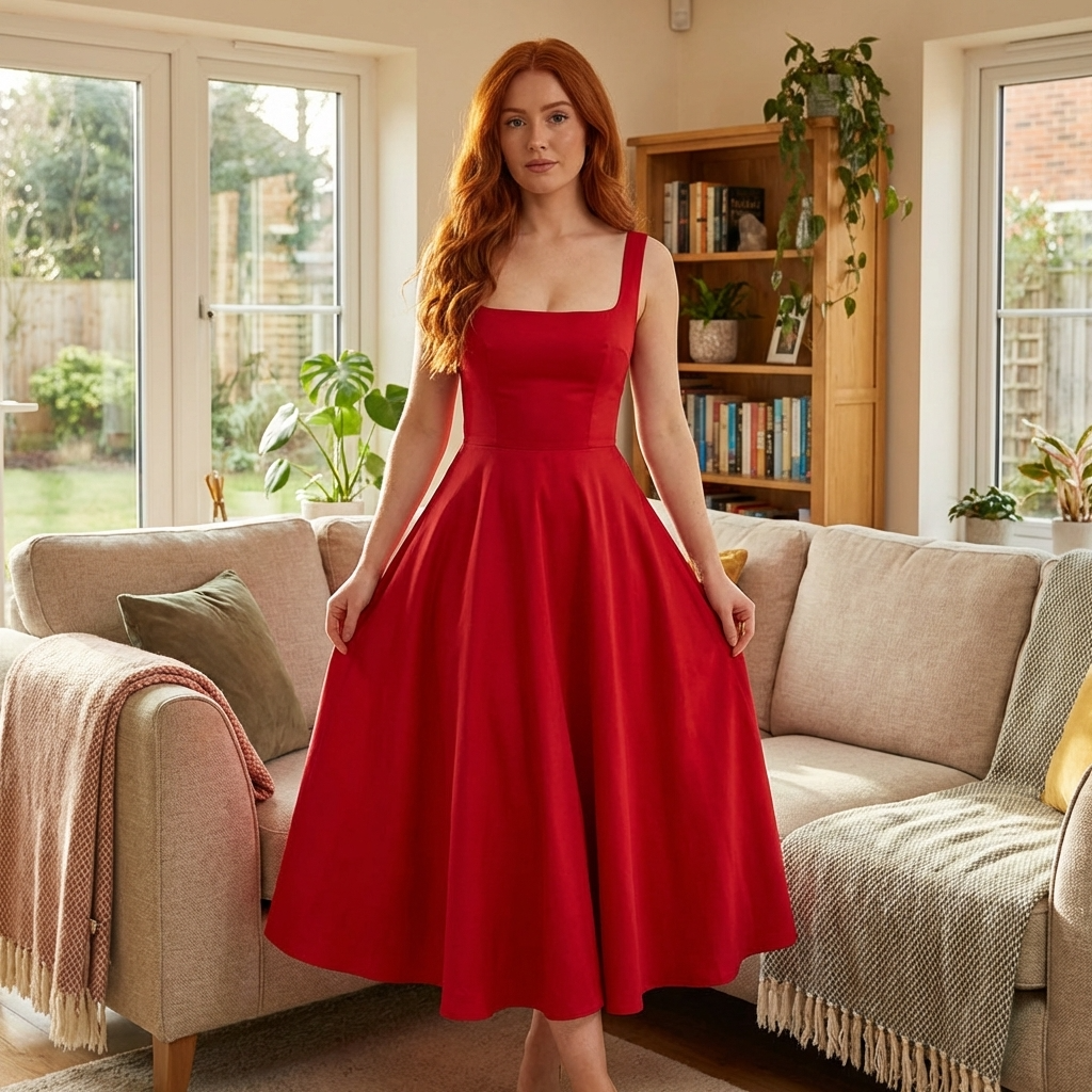 Damen ärmelloses Maxikleid mit eckigem Ausschnitt und hoher Taille – Elegantes, eng anliegendes, einfarbiges Kleid im schicken Stil