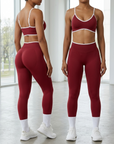 Women's Seamless Yoga Sportswear Set – Crop Top & Leggings