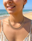 Women's Emerald Zircon Choker Necklace – Gold-Plated Copper