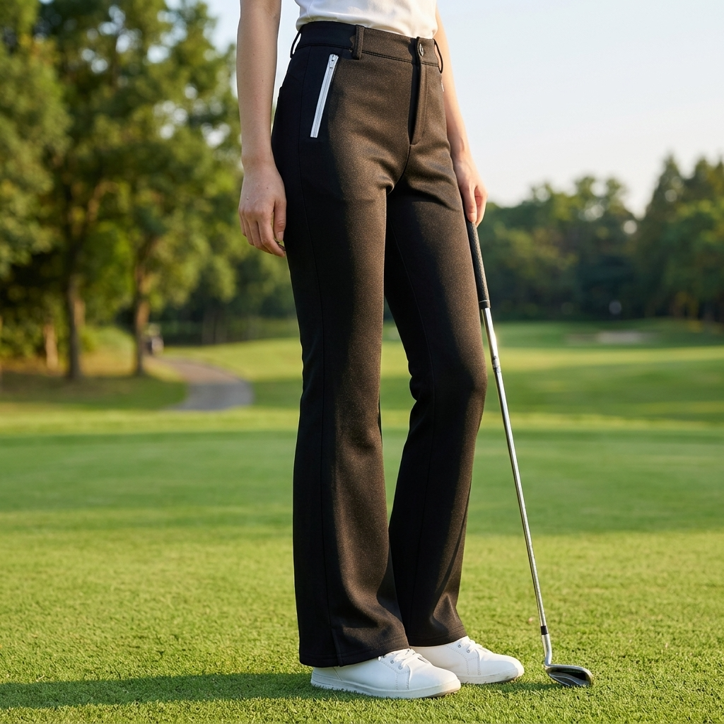 Women's Elastic Breathable Golf Flare Trousers – UPF Sun Protection