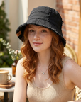 Women's Wide Brim Bucket Hat – UV Protection Dome Cap