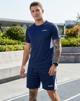 Men's Quick-Dry Sports T-Shirt & Shorts Set – Moisture-Wicking Polyester Activewear