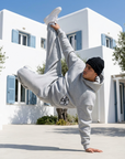 Men's CD Print Hoodie & Sweatpants Set – Retro Streetwear Two-Piece