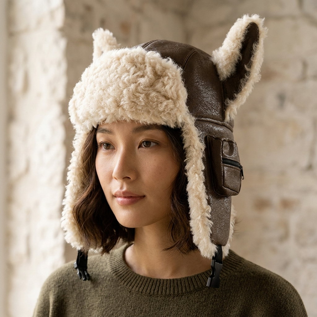 Women's Plush Ear Protection Winter Hat - Windproof Dome Cap