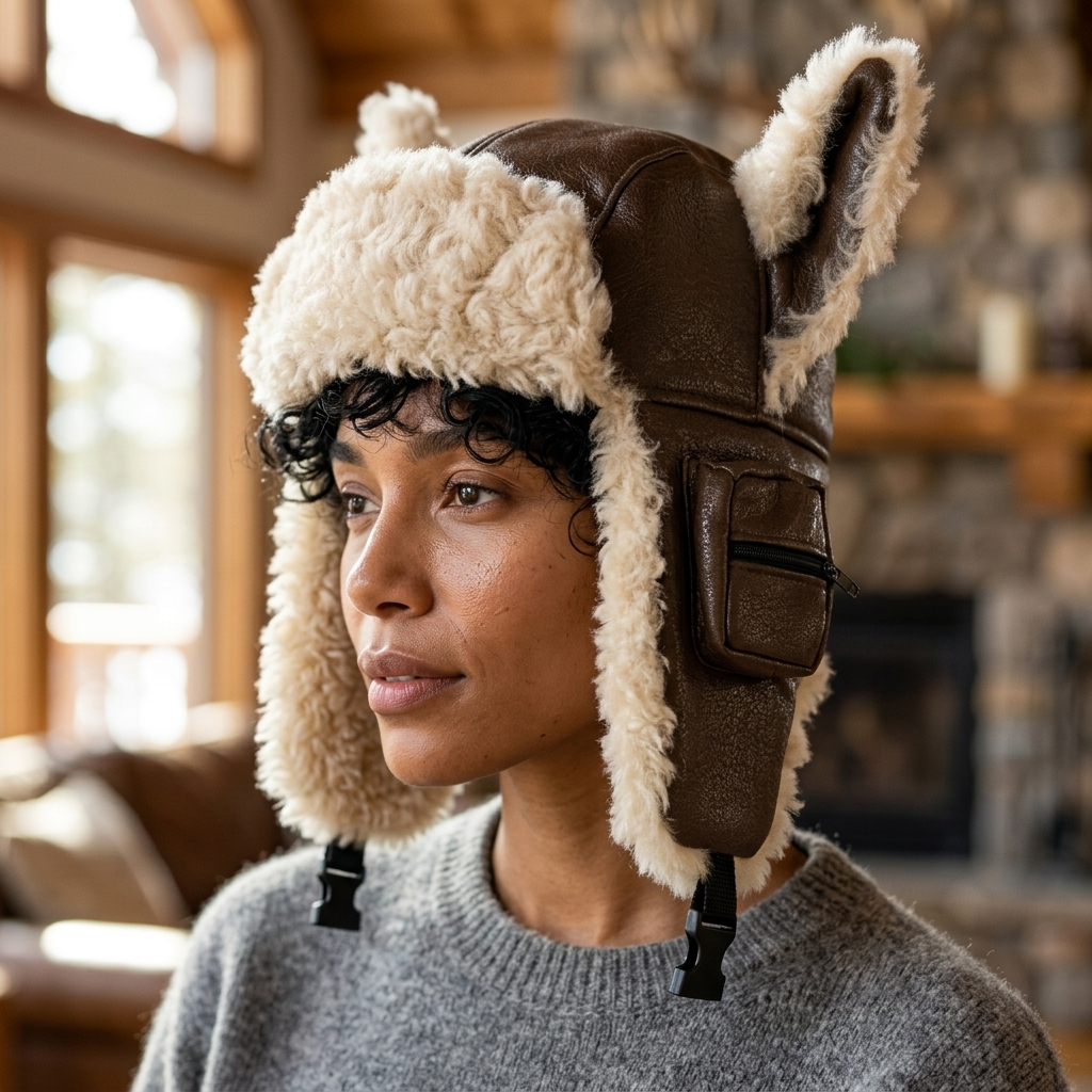 Women's Plush Ear Protection Winter Hat - Windproof Dome Cap