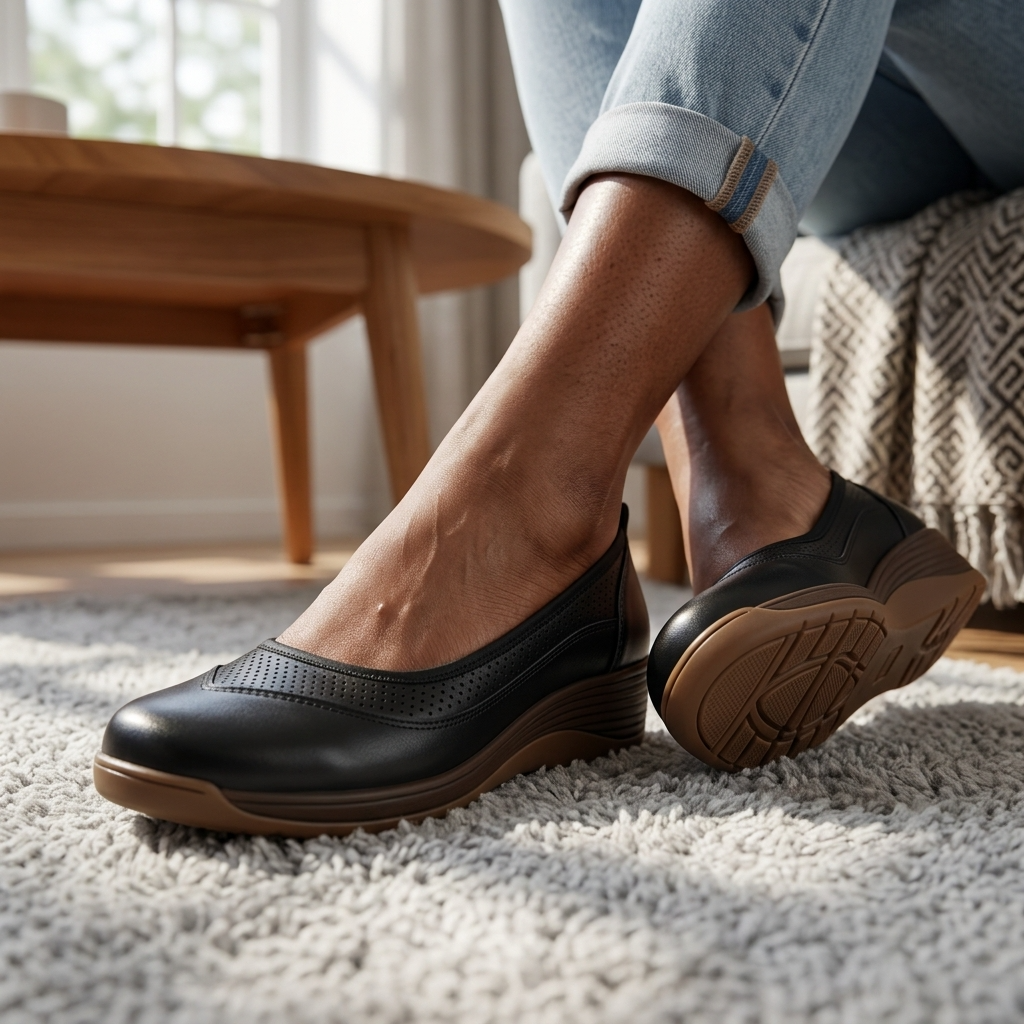 Women's Retro Platform Loafers with Buckle Strap