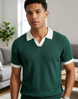 Men's Viscose Ice Silk Polo T-Shirt – Slim Fit Short Sleeve