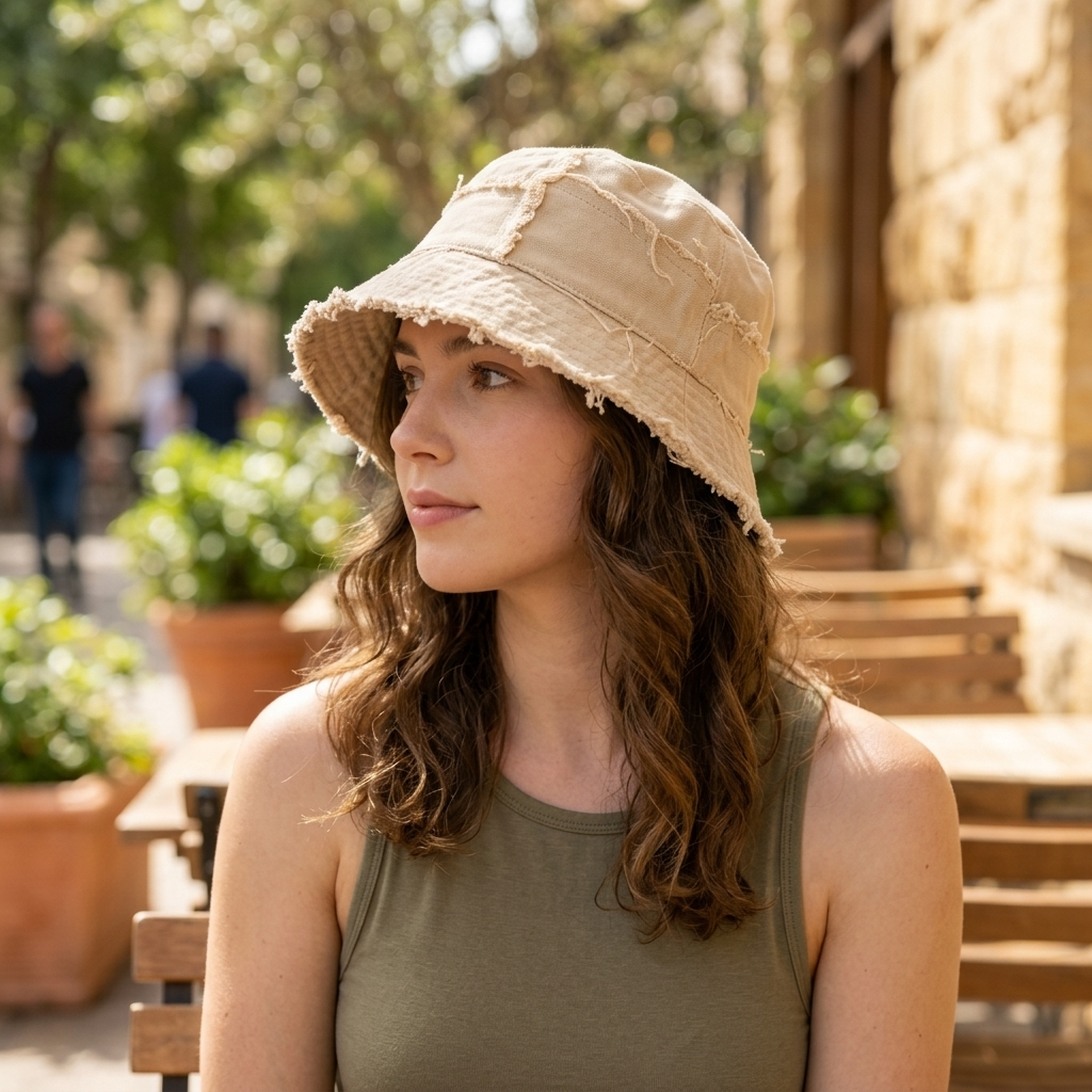 Women's Wide Brim Bucket Hat – UV Protection Dome Cap