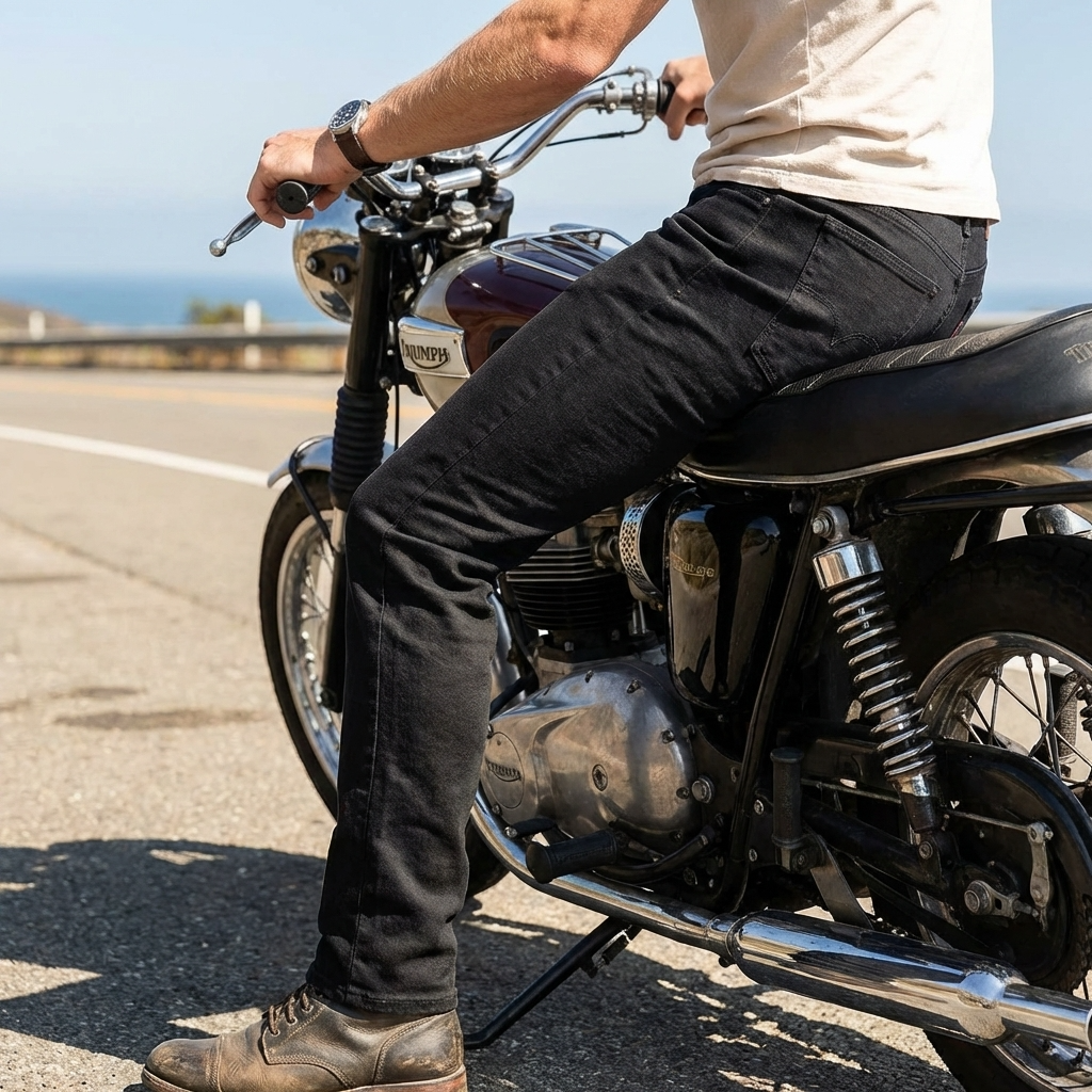 Men’s Premium Straight Leg Denim Pants – Stretch Cotton Jeans with Mid-Rise Fit, Durable Fabric &amp; Versatile Everyday Style