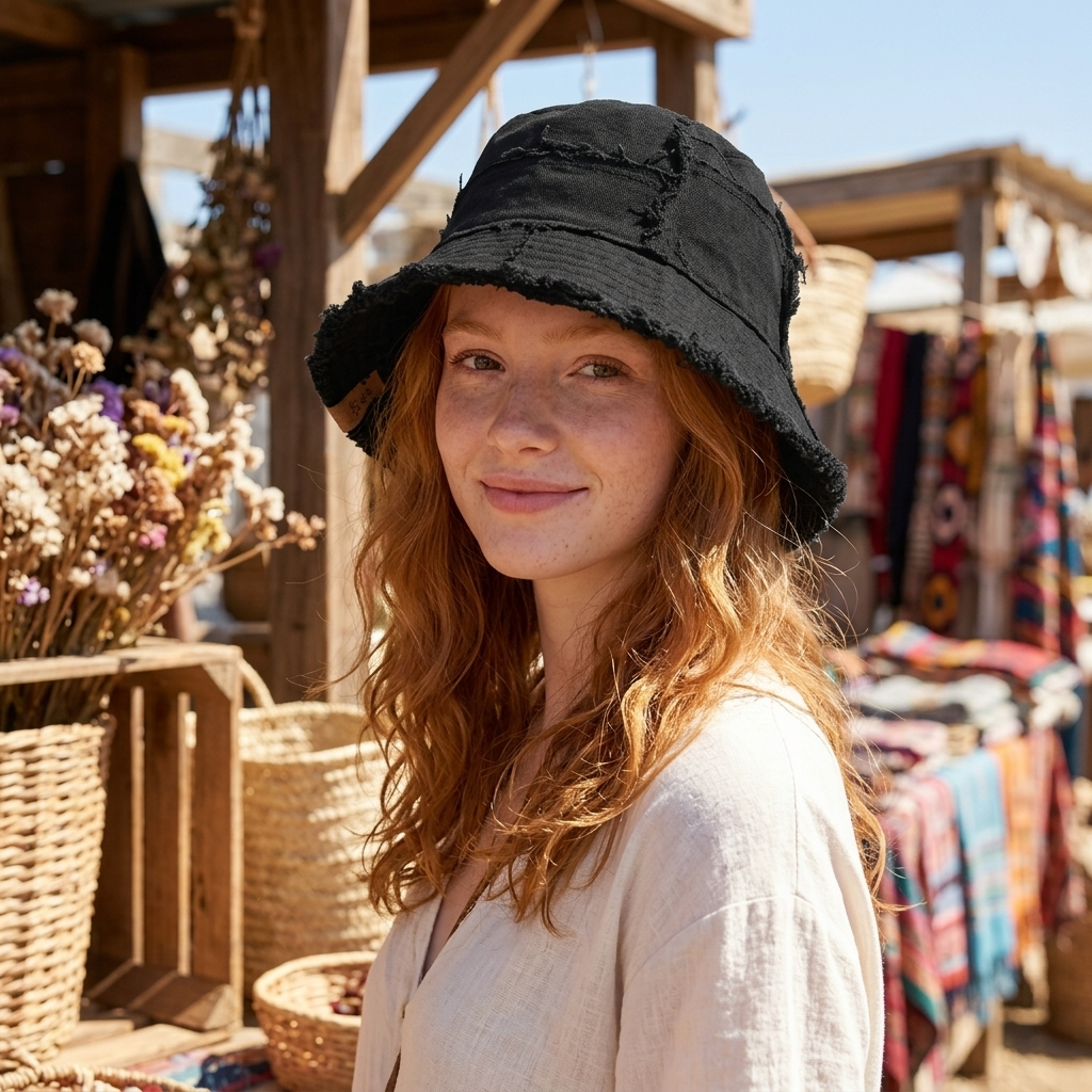 Women's Wide Brim Bucket Hat – UV Protection Dome Cap