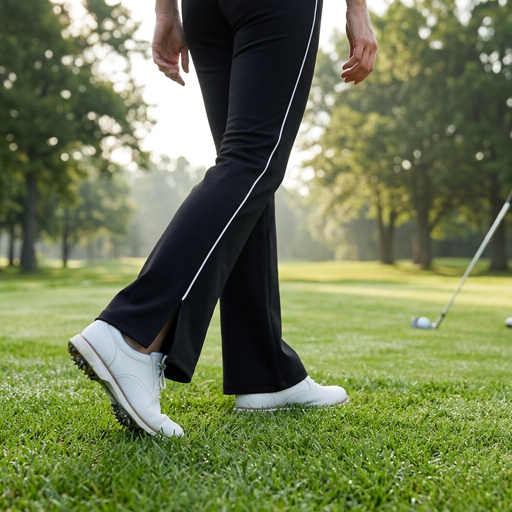 Women's Elastic Breathable Golf Flare Trousers – UPF Sun Protection