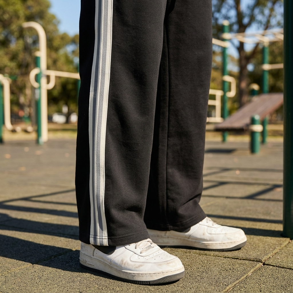 Men's Casual Wide-Leg Trousers — Fleece-Lined Drawstring Pants