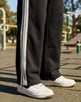 Men's Casual Wide-Leg Trousers — Fleece-Lined Drawstring Pants
