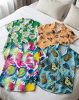 Men's Floral Print Short Sleeve Shirt – Loose Fit Summer Style